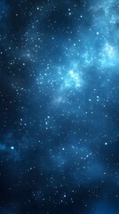 Obraz premium Deep Blue Space Nebula with Numerous photo White Stars and Glowing Clouds galaxy cosmos