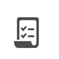 Checklist icon concept for task management and productivity. Vector graphic of a to-do list with completed items, symbolizing organization and planning