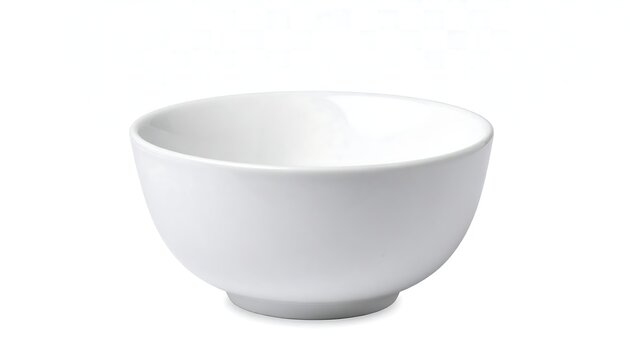 Empty white bowl on white background