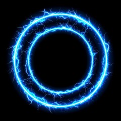 Two glowing blue rings