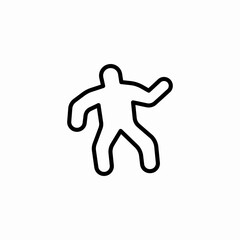 dead human body icon sign vector