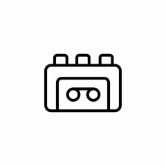 vintage cassette tape icon sign vector