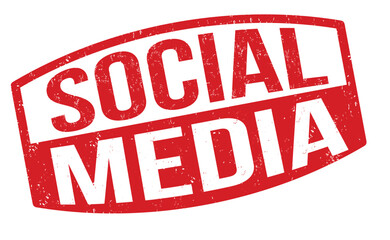 Social media grunge rubber stamp