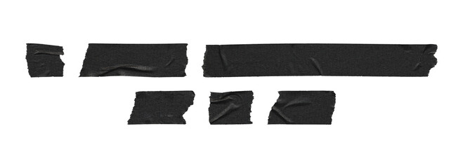 minimal black tape strips collection for clean ui overlays
