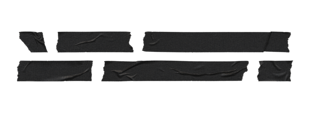 photo labeling black tape strips set for studio workflows
