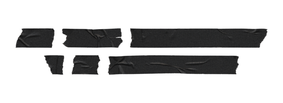 editorial black tape elements for magazine style layouts
