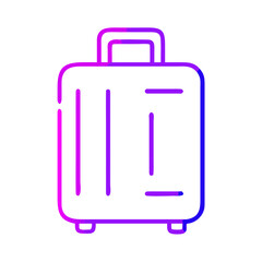 blue suitcase isolated on white background