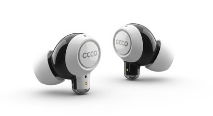 High-quality image of modern wireless earbuds offering immersive audio and seamless connectivity for everyday use isolated on white background