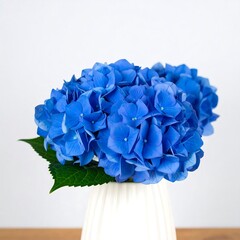 Vibrant blue hydrangea bouquet