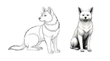 vector illustration of a dog