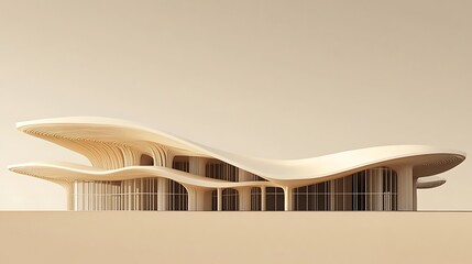 3d architecture modern building and city model