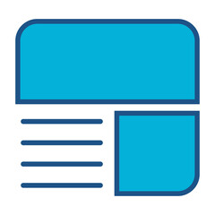 Obraz premium Layout In Blue Monochrome Flat Design, Vector Illustration