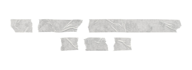 white tape sticker collection for social overlays, transparent png
