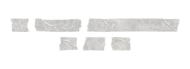 white tape elements for planners journals and note pages, transparent png

