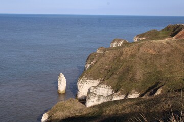 Coastline at Flamborough Head, East Riding of Yorkshire.