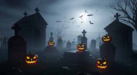 halloween night scene