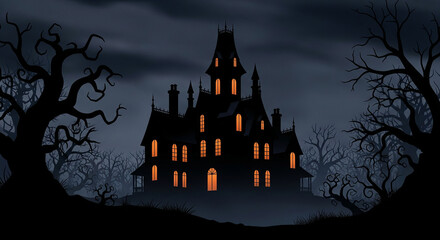 spooky halloween night