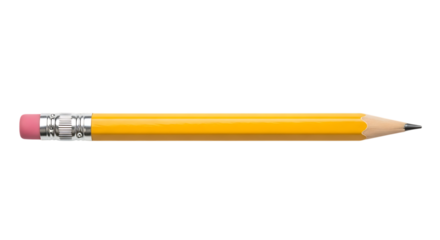 Yellow pencil isolated on black background for writing drawing sketching and school supplies stationery art 100 transparent background