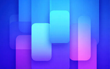 Abstract geometric shapes in vibrant blue and purple hues