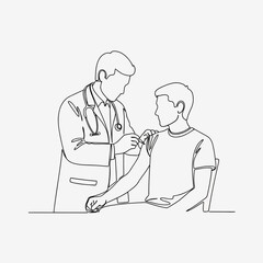 Doctor administering vaccine injection to patient
