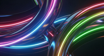 Render Abstract Motion Background Light Colorful 3d Graphic Digital Pattern Object Space Effect Desi