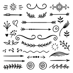 Hand-drawn Decorative Doodles and Dividers Set © hannan graphis 