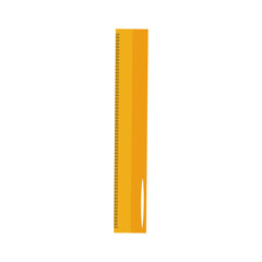 Classic yellow plastic ruler for accurate measurements and drawing tasks, perfect for students