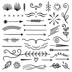 Hand-drawn Decorative Doodles and Dividers Set