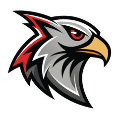 Swift Falcon Mascot Logo Sharp Beak