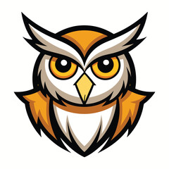 Wise Owl Mascot Logo Expressive Eyes
