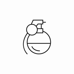  circular grenade icon sign vector