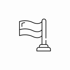  waving flag icon sign vector