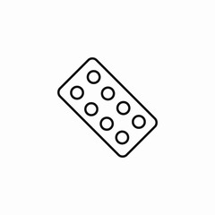 blister pack pills icon sign vector