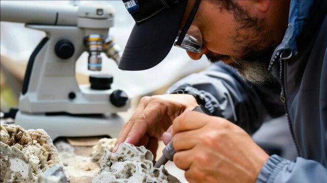 Exploring geology through detailed rock examination in the field