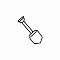 hand shovel tool icon sign vector