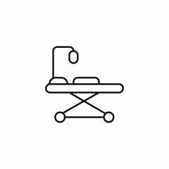 hospital stretcher gurney icon sign vector