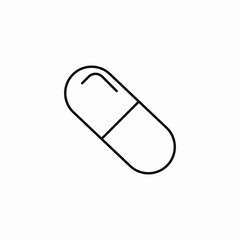 medical pill capsule icon sign vector