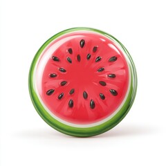 Fototapeta premium Vibrant Watermelon Slice Design Perfect for Summer Themes and Projects