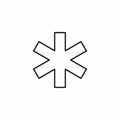 star of life icon sign vector