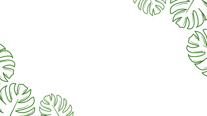 Tropical Leaf Border With Transparent Background