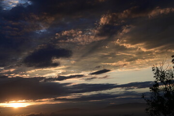 sunset in the sky