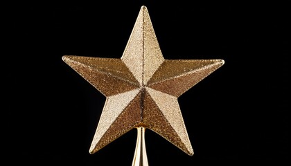 Obraz premium Sparkling Christmas Star Tree Topper Isolated On Transparent Background