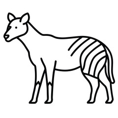 Minimalist silhouette collection of diverse wild animals for graphic design projects