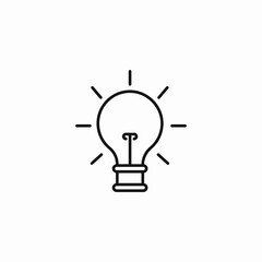glowing light bulb icon sign vector
