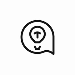 idea lightbulb thought icon sign vector