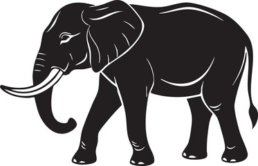 High-Detailed Elephant Silhouette | Realistic Elephant Vector & Clipart