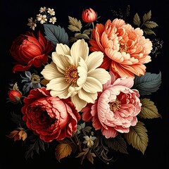 Hintergrund retro Blumen