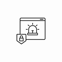 website warning secure icon sign vector