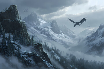 Fototapeta premium snow covered mountains