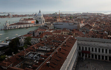 Venice, Basilica Santa Maria della Salute top view